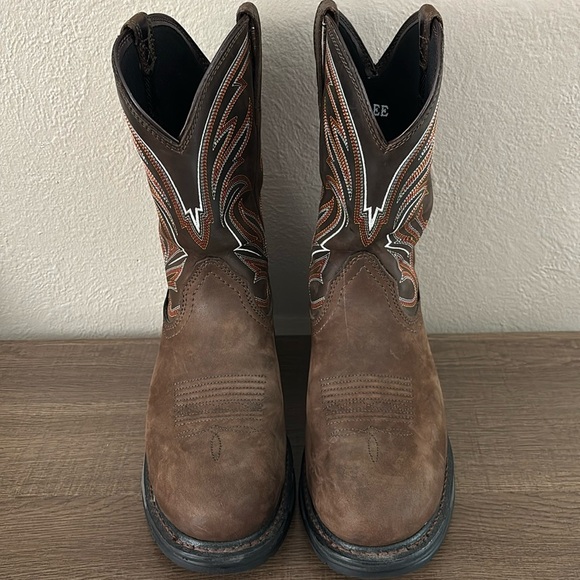 Mens Ariat Western Style WorkHog XT Work Boot 10EE Wide, Brown - Picture 3 of 14